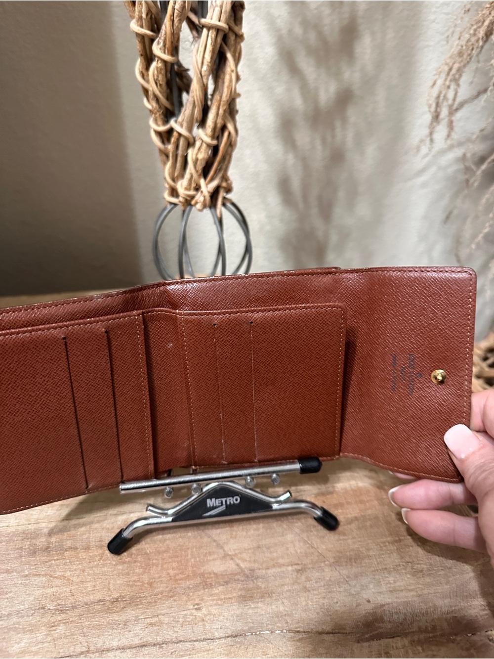 Louis Vuitton Brown & Gold Monogram Compact Wallet - Picture 4 of 14